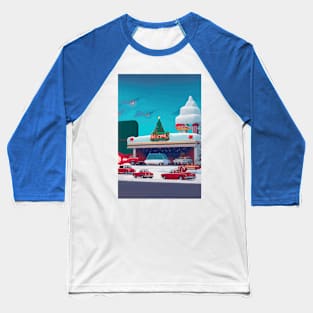 Christmas Poster Baseball T-Shirt